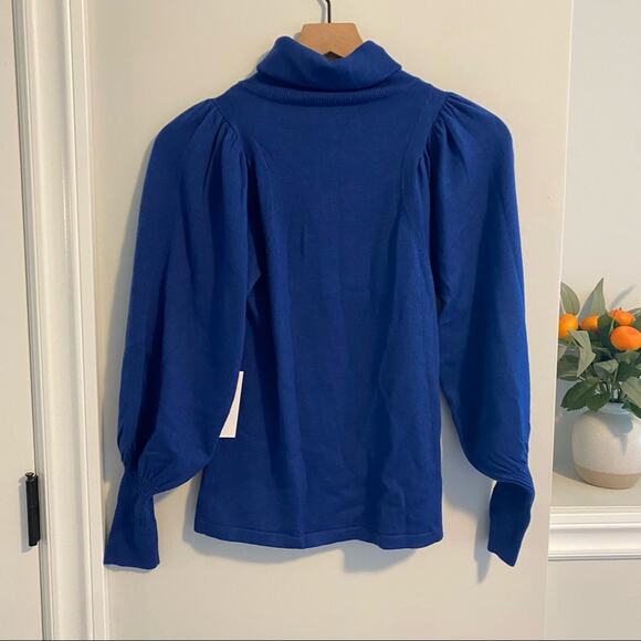 NWT APIECE APART Royal Blue Wool Silk Balloon Sleeve Sweater Small - Picture 11 of 16
